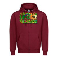Burgundy lucky charm Zipper Hoodie - FaDigitalArtStudio
