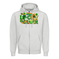 Dove Grey lucky charm Zipper Hoodie - FaDigitalArtStudio