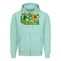 Seafoam lucky charm Zipper Hoodie - FaDigitalArtStudio