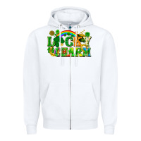 White lucky charm Zipper Hoodie - FaDigitalArtStudio