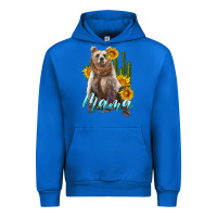 Cobalt mama bear with sunflowers and cactus Urban Hoodie - Artiststas