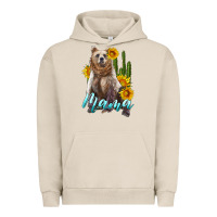 Pigment French Oak mama bear with sunflowers and cactus Urban Hoodie - Artiststas