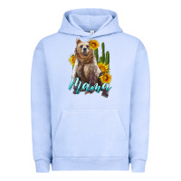 Pigment Grape Ice mama bear with sunflowers and cactus Urban Hoodie - Artiststas