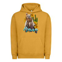 Pigment Peanut Butter mama bear with sunflowers and cactus Urban Hoodie - Artiststas