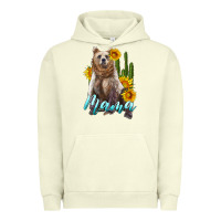 Pigment Pistachio mama bear with sunflowers and cactus Urban Hoodie - Artiststas