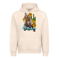 Mama Bear With Sunflowers And Cactus Urban Hoodie | Teevron