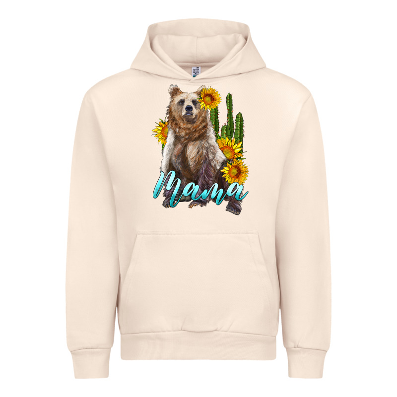 Mama Bear With Sunflowers And Cactus Urban Hoodie by Artiststas | Teevron