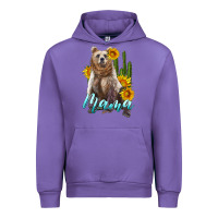 Tulip mama bear with sunflowers and cactus Urban Hoodie - Artiststas
