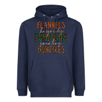 Navy flannels hayrides pumpkins bonfires Heavyweight Hoodie - CowhideDigitalArt