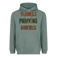Sage flannels hayrides pumpkins bonfires Heavyweight Hoodie - CowhideDigitalArt