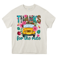 Cream thanks for the ride Heavy Core Tee - NancyCooperArtShop