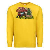 Lemon merry Christmas tractor tree Premium Sweatshirt - CowhideDigitalArt