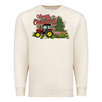 Sandshell merry Christmas tractor tree Premium Sweatshirt - CowhideDigitalArt