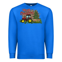 True Royal merry Christmas tractor tree Premium Sweatshirt - CowhideDigitalArt