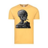 Vintage Mustard Vincent Van Gogh Skull of a SkeletonVintage Halloween Skull Vintage Tee - minhPixels