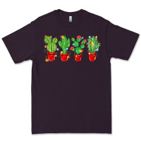 Plum Christmas Cactuses Premium Tee - MaliasSmallBusiness
