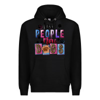 Black less people more dogs Premium Hoodie - FaDigitalArtStudio