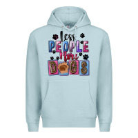 Blue Mist less people more dogs Premium Hoodie - FaDigitalArtStudio