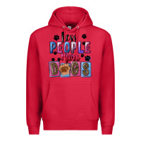 Cardinal less people more dogs Premium Hoodie - FaDigitalArtStudio