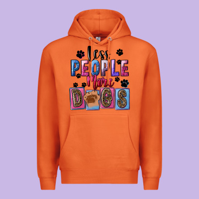 Less People More Dogs Premium Hoodie Designed By Fadigitalartstudio