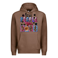Chestnut less people more dogs Premium Hoodie - FaDigitalArtStudio