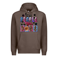 Coffee less people more dogs Premium Hoodie - FaDigitalArtStudio