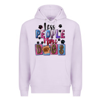 Lilac less people more dogs Premium Hoodie - FaDigitalArtStudio