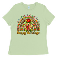 Matcha Happy holidays elf gnome Ladies Tee - NancyCooperArtShop