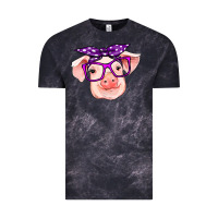 Cloud Black pig with bandana Vintage Tee - RanaPortraitStore