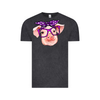 Vintage Black pig with bandana Vintage Tee - RanaPortraitStore