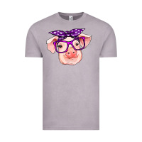 Vintage Zinc pig with bandana Vintage Tee - RanaPortraitStore