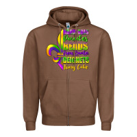 Chestnut mardi gras parades beads french quarter beignets Zipper Hoodie - FaDigitalArtStudio