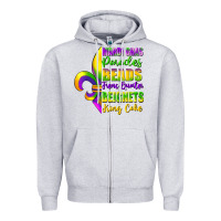 Mardi Gras Parades Beads French Quarter Beignets Zipper Hoodie | Teevron