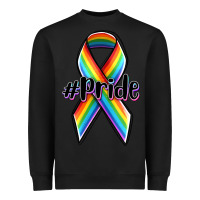 Black pride lgbtq awareness ribbon Heavyweight Sweatshirt - OliviaCreatesArt