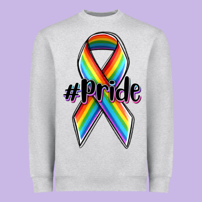 Pride Lgbtq Awareness Ribbon Heavyweight Sweatshirt Designed By Oliviacreatesart
