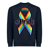 Navy pride lgbtq awareness ribbon Heavyweight Sweatshirt - OliviaCreatesArt
