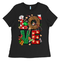 Black Love Nurse Christmas Ladies Tee - NancyCooperArtShop