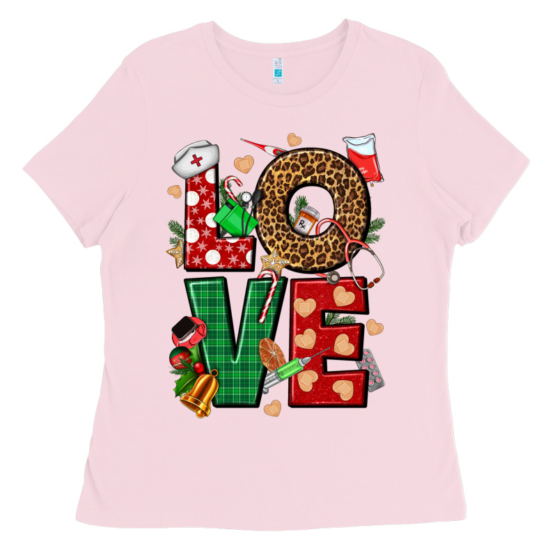 Love Nurse Christmas Ladies Tee by NancyCooperArtShop | Teevron