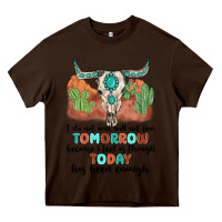 Chocolate Brown i do not and will not fear tomorrow Heavy Core Tee - MaliasSmallBusiness