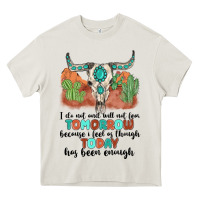 Cream i do not and will not fear tomorrow Heavy Core Tee - MaliasSmallBusiness