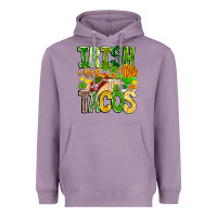 Lavender Irish i Had Tacos Heavyweight Hoodie - CowhideDigitalArt
