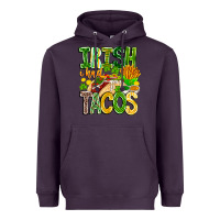 Plum Irish i Had Tacos Heavyweight Hoodie - CowhideDigitalArt