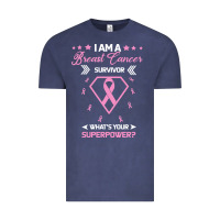 Vintage Denim I am a Breast Cancer Survivor What is Your Superpower Vintage Tee - Bettercallsaul