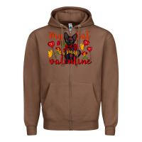 Chestnut my cat is my valentine valentine's day Zipper Hoodie - FaDigitalArtStudio