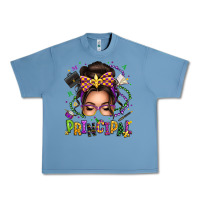 Pebble Blue mardi gras principal caucasian messy bun Urban Heavy Tee - texasbilliewilder