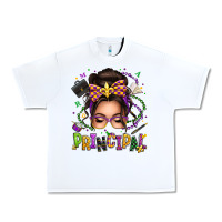 White mardi gras principal caucasian messy bun Urban Heavy Tee - texasbilliewilder