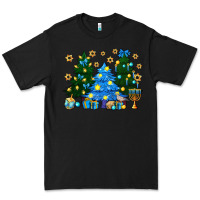 Black Hannukah Christmas trees Premium Tee - NancyCooperArtShop