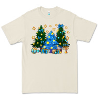 Bone Hannukah Christmas trees Premium Tee - NancyCooperArtShop