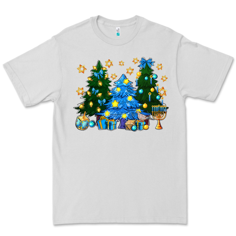 Hannukah Christmas Trees Premium Tee by NancyCooperArtShop | Teevron