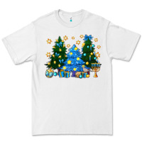 White Hannukah Christmas trees Premium Tee - NancyCooperArtShop